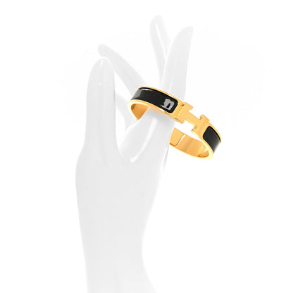 Hermes Enamel Narrow Clic Clac H Bracelet PM Black 2 of 4