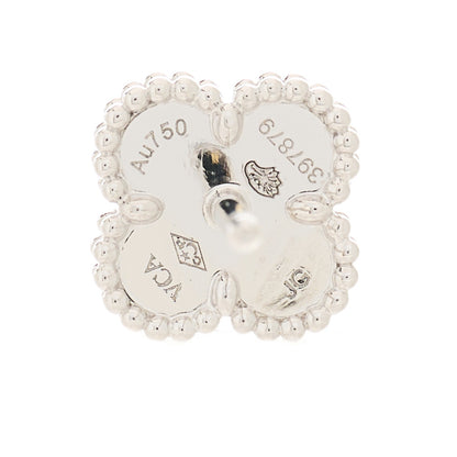 Van Cleef & Arpels VAN CLEEF & ARPELS 18K White Gold Turquoise Sweet Alhambra Earrings 4 of 5