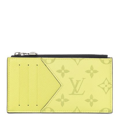 Louis Vuitton Monogram Taiga Coin Card Holder Yellow 1 of 8