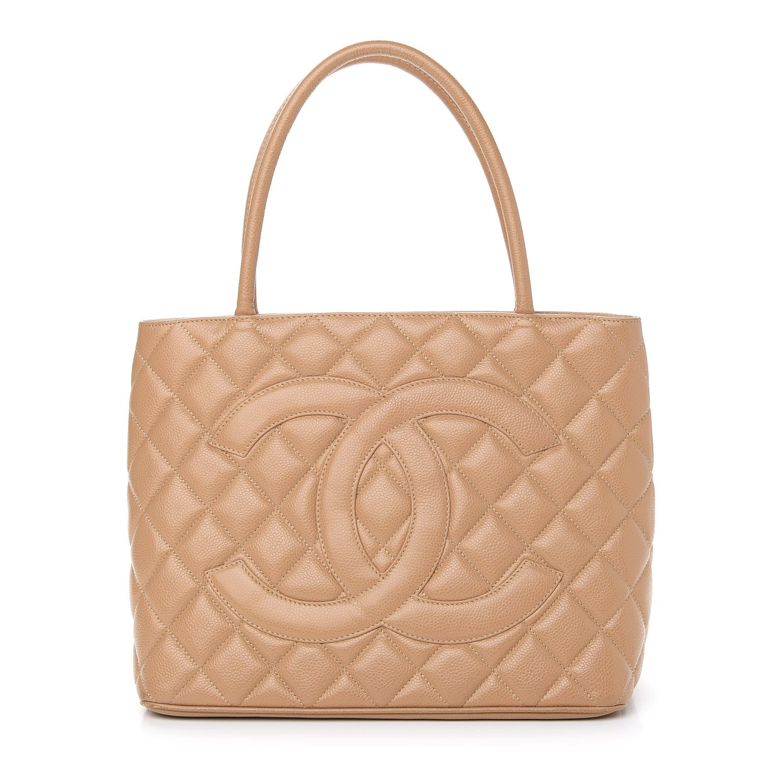 Chanel Caviar Quilted Medallion Tote Beige 1 of 10