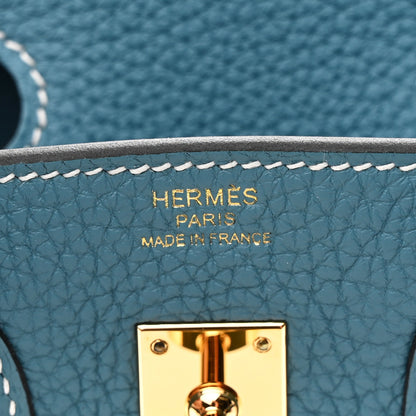 Hermes Togo Birkin 25 New Blue Jean 6 of 11