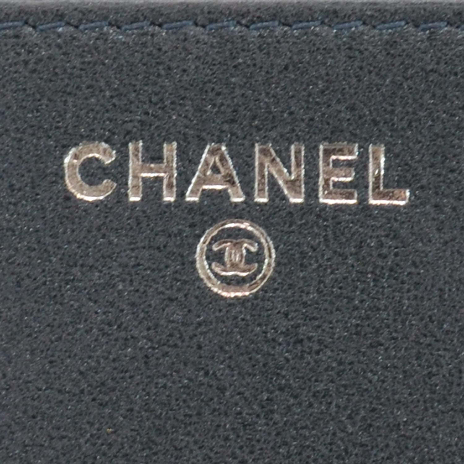 Chanel Crystal Quilted Wallet On Chain WOC Dark Blue 6 of 8