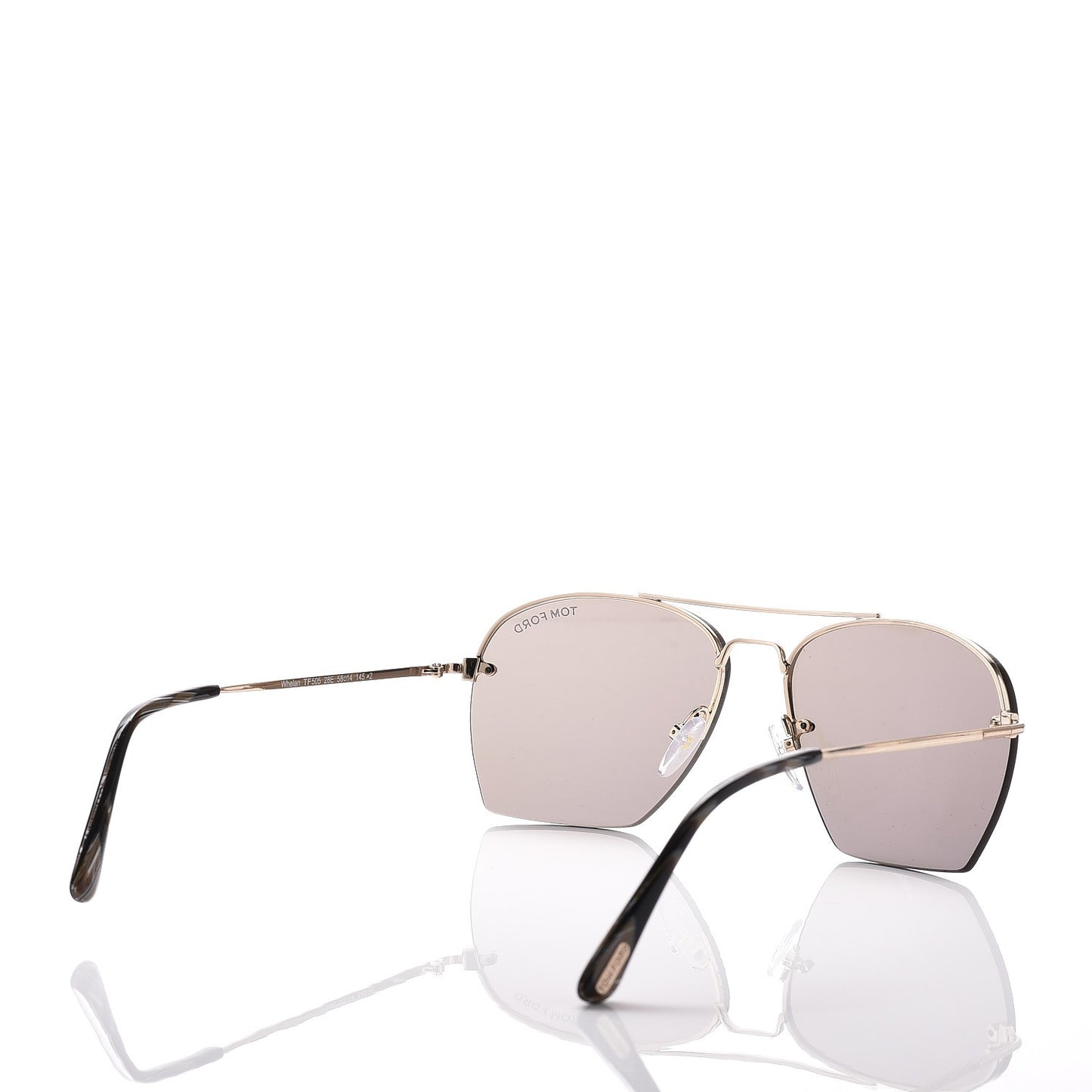 Whelan Aviator Sunglasses TF505 Gold Brown Horn