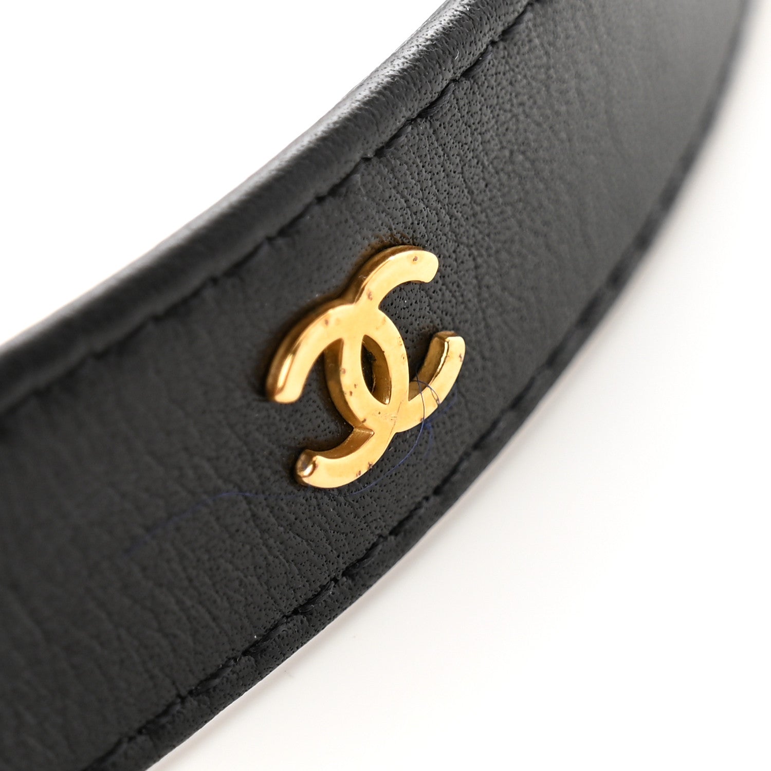 Chanel Lambskin Chain Square Buckle Belt 70 28 Black 7 of 8