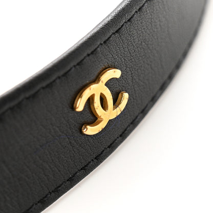 Chanel Lambskin Chain Square Buckle Belt 70 28 Black 7 of 8