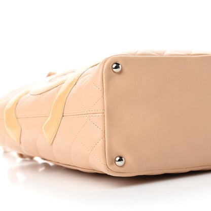Chanel Calfskin Quilted Medium Cambon Tote Beige 6 of 12