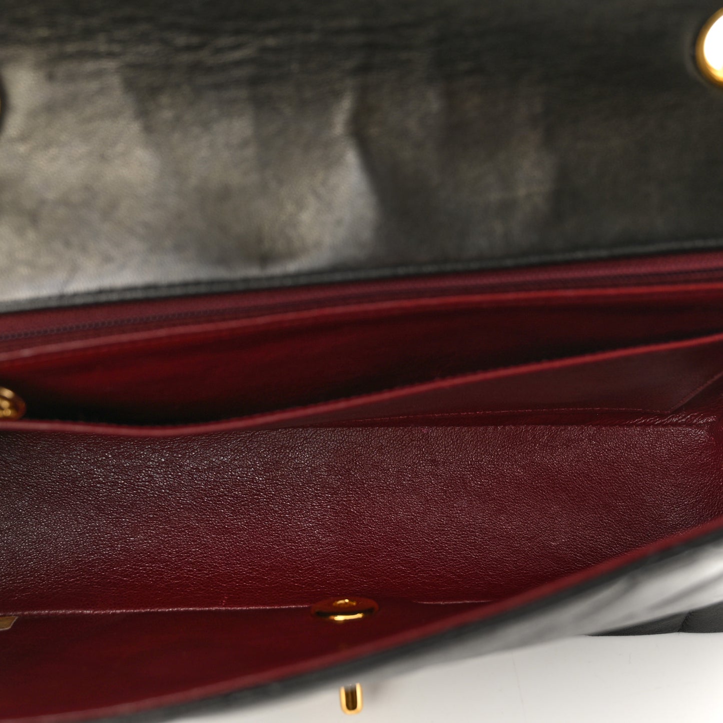 Lambskin Quilted Medium Single Flap Black