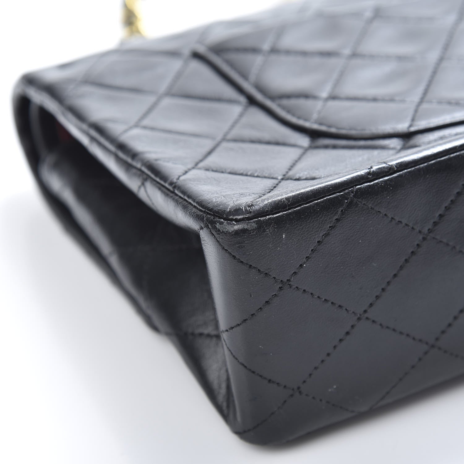 Chanel Lambskin Quilted Medium Double Flap Black 13 of 18