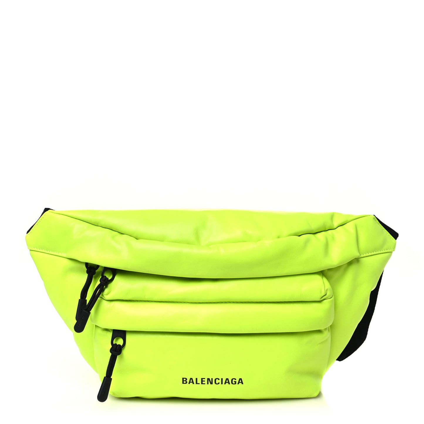 Nappa Calfskin Puffy Belt Bag Fluo Yellow