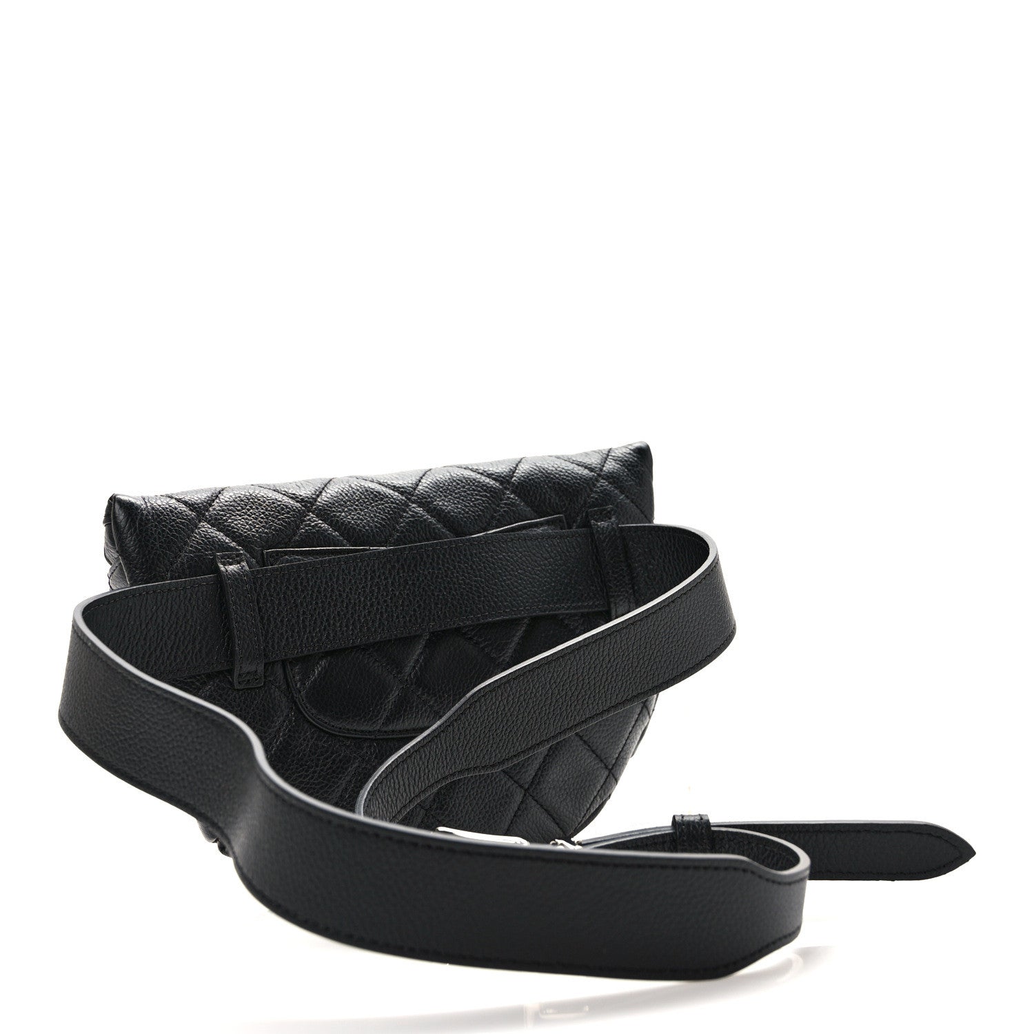 Chanel Grained Calfskin Quilted Waist Belt Bag Black 3 of 9