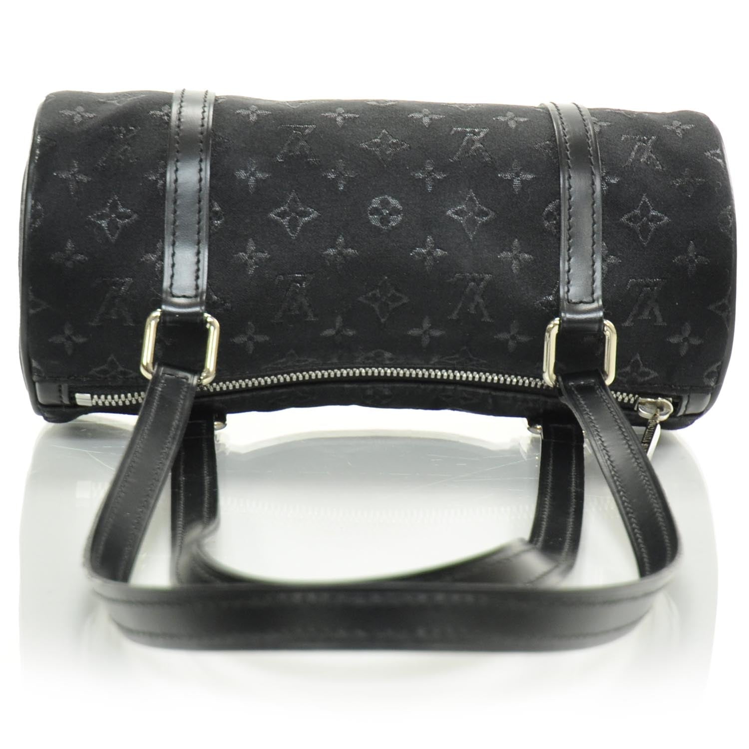 Louis Vuitton Satin Monogram Mini Papillon Black 5 of 9