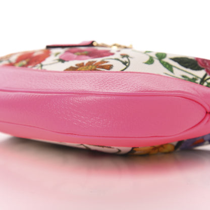 Gucci Canvas Flora Medium Jackie Hobo Fuchsia 9 of 10