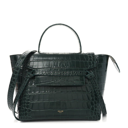 Celine Calfskin Crocodile Embossed Micro Belt Bag Amazone 1 of 9