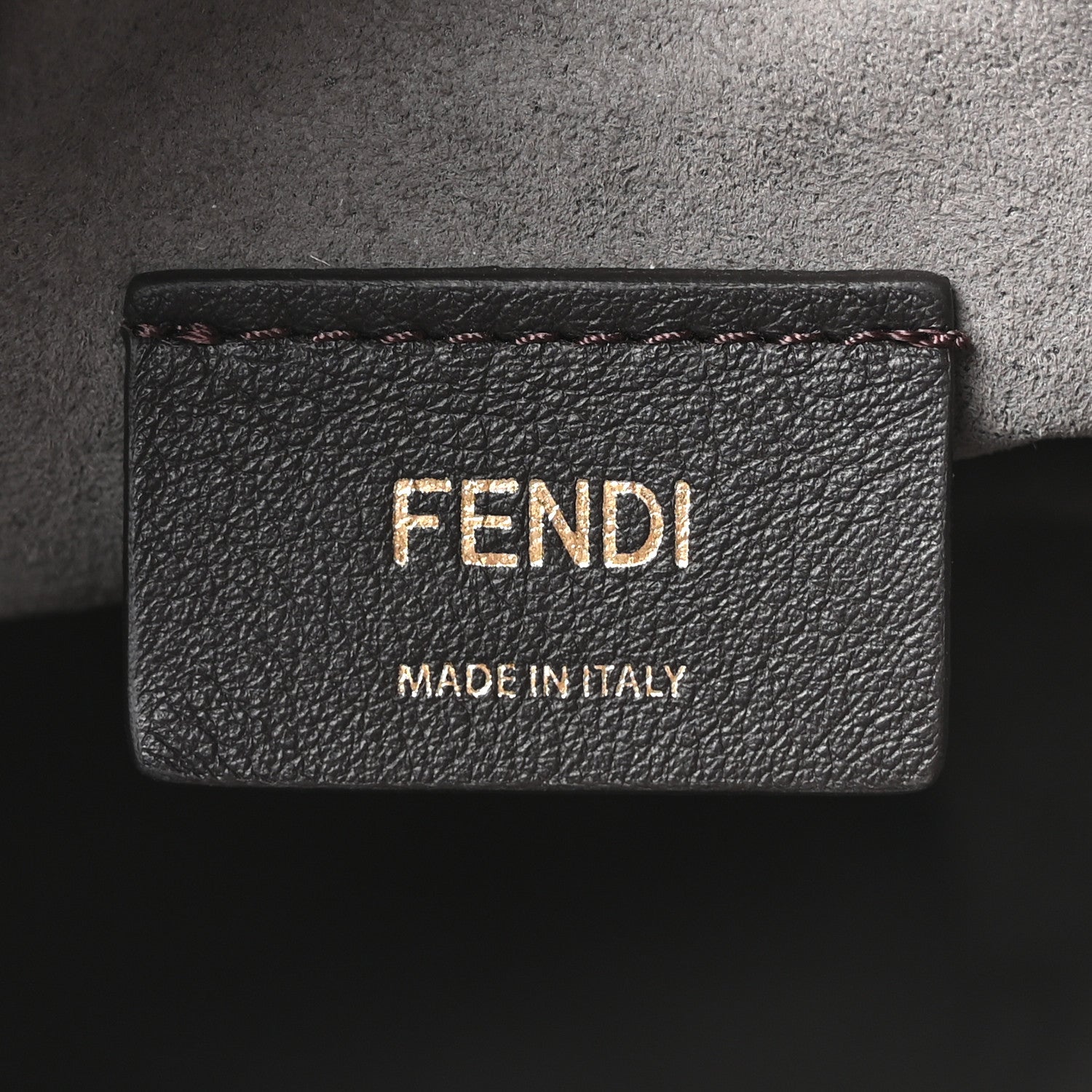 Fendi Chenille Vitello King FF Mini Mon Tresor Bucket Bag Antracite Asfalto 6 of 11