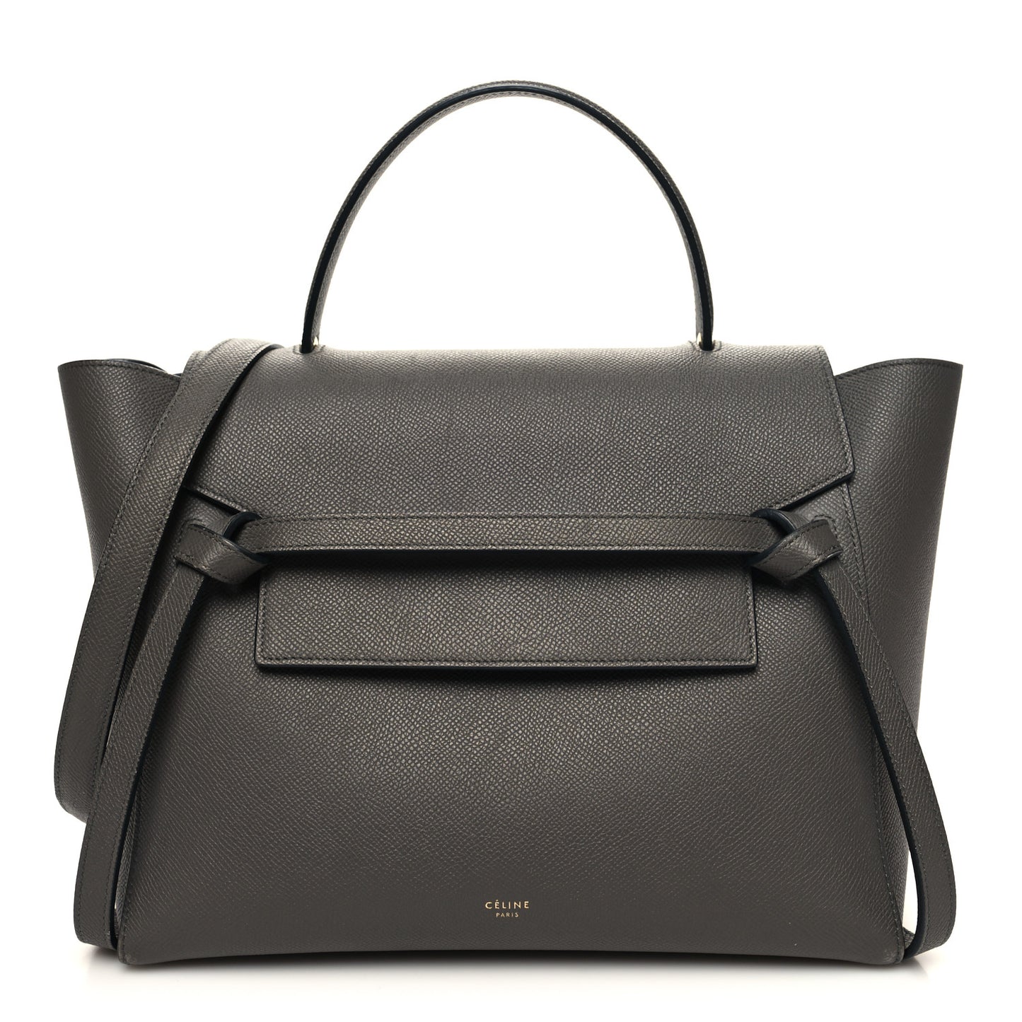 Grained Calfskin Mini Belt Bag Grey