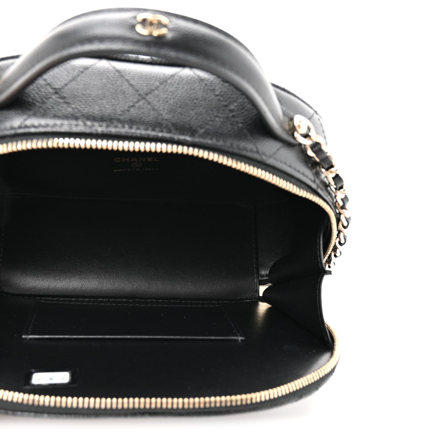 Chanel Caviar Quilted Top Handle Vanity Case Black 5 of 11