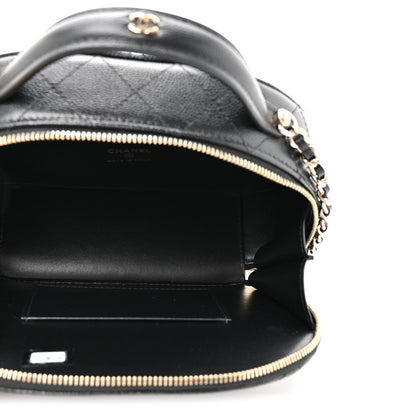Chanel Caviar Quilted Top Handle Vanity Case Black 5 of 11
