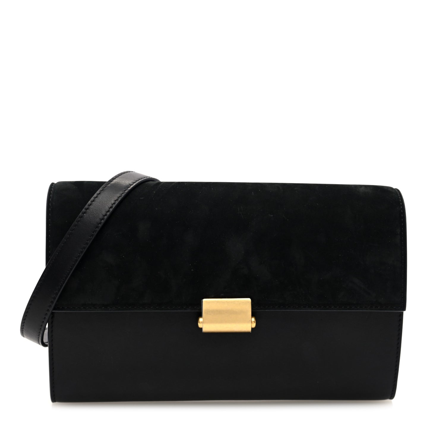 Calfskin Suede Laurie Crossbody Black