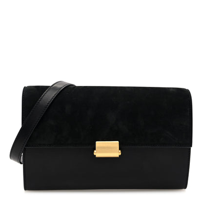 The Row Calfskin Suede Laurie Crossbody Black 1 of 9