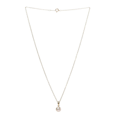 Mikimoto 18K Yellow Gold Akoya Pearl 7.5-8mm Pendant Necklace 3 of 5