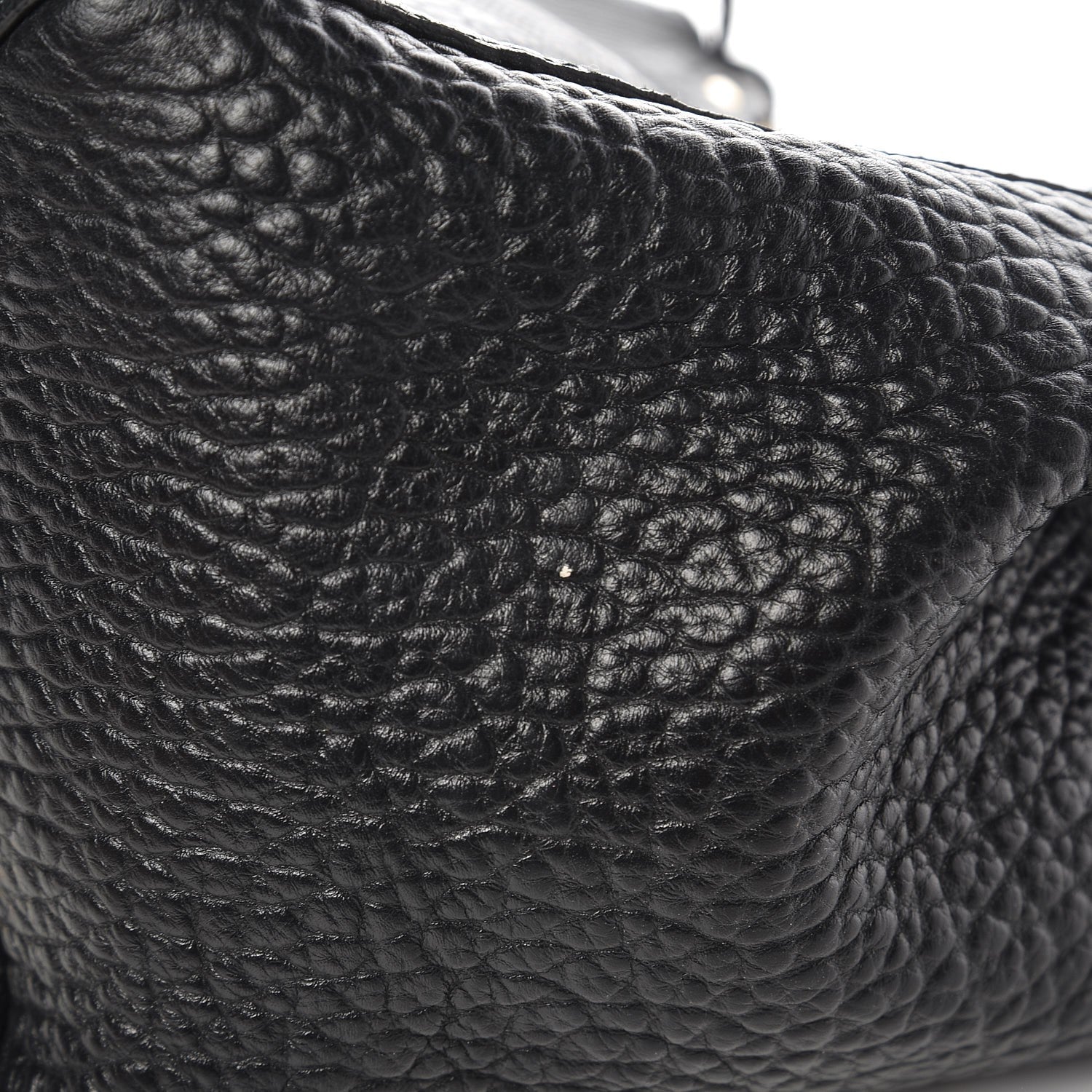 Burberry Signature Grain Calfskin Check Embossed Small Canterbury Tote Black 8 of 8