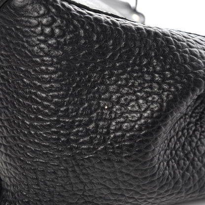 Burberry Signature Grain Calfskin Check Embossed Small Canterbury Tote Black 8 of 8