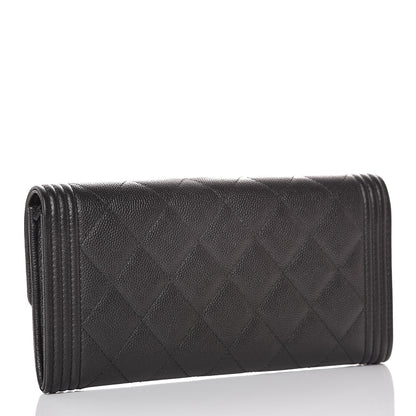 Chanel Caviar Quilted Boy Flap Wallet So Black 3 of 10
