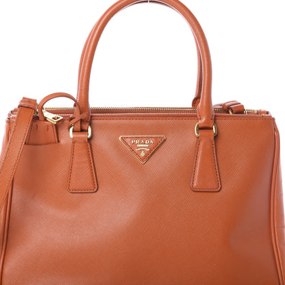 Prada Saffiano Small Galleria Double Zip Tote Papaya 8 of 10