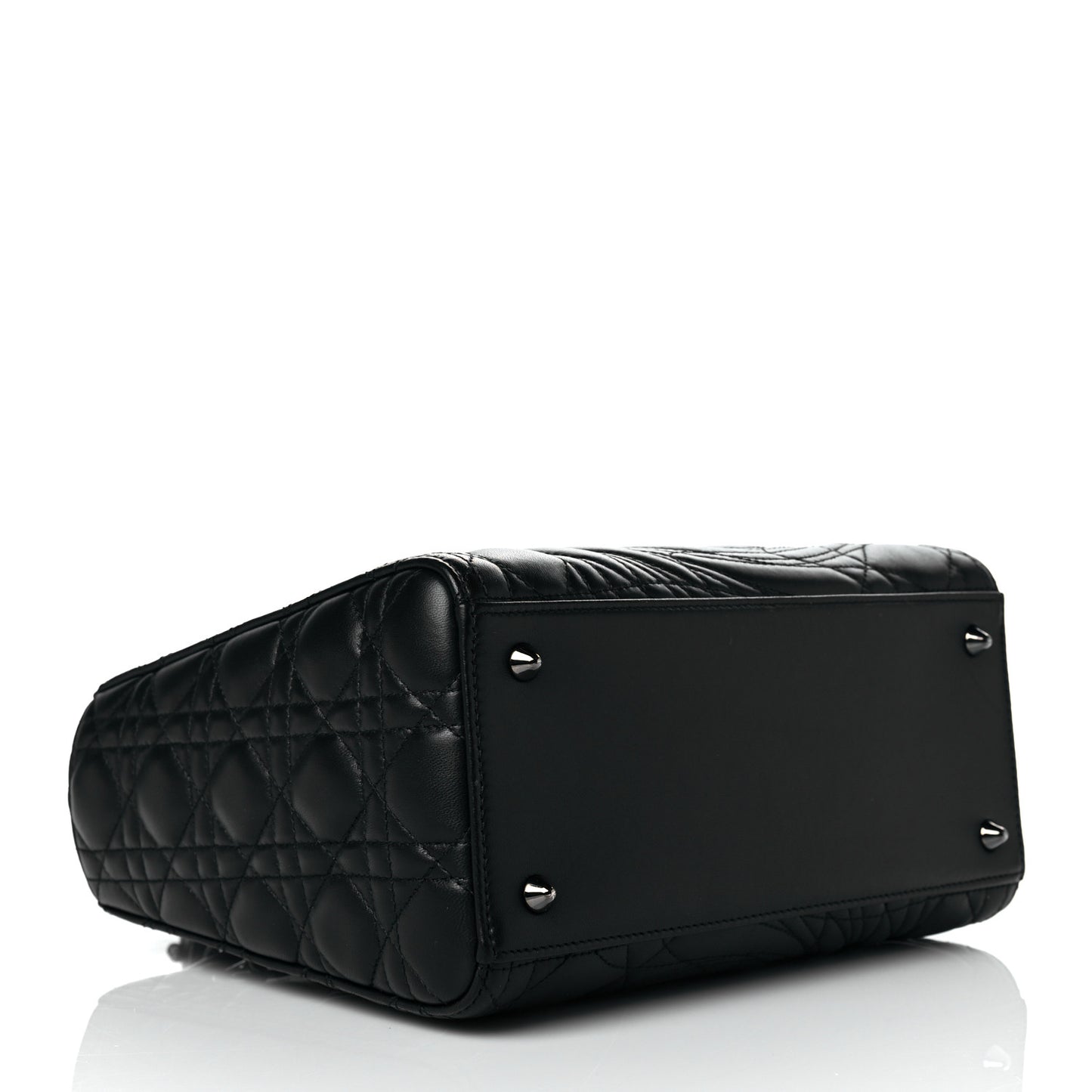 Lambskin Cannage Embossed Medium Recycle Group Lady Dior Art 5 Black