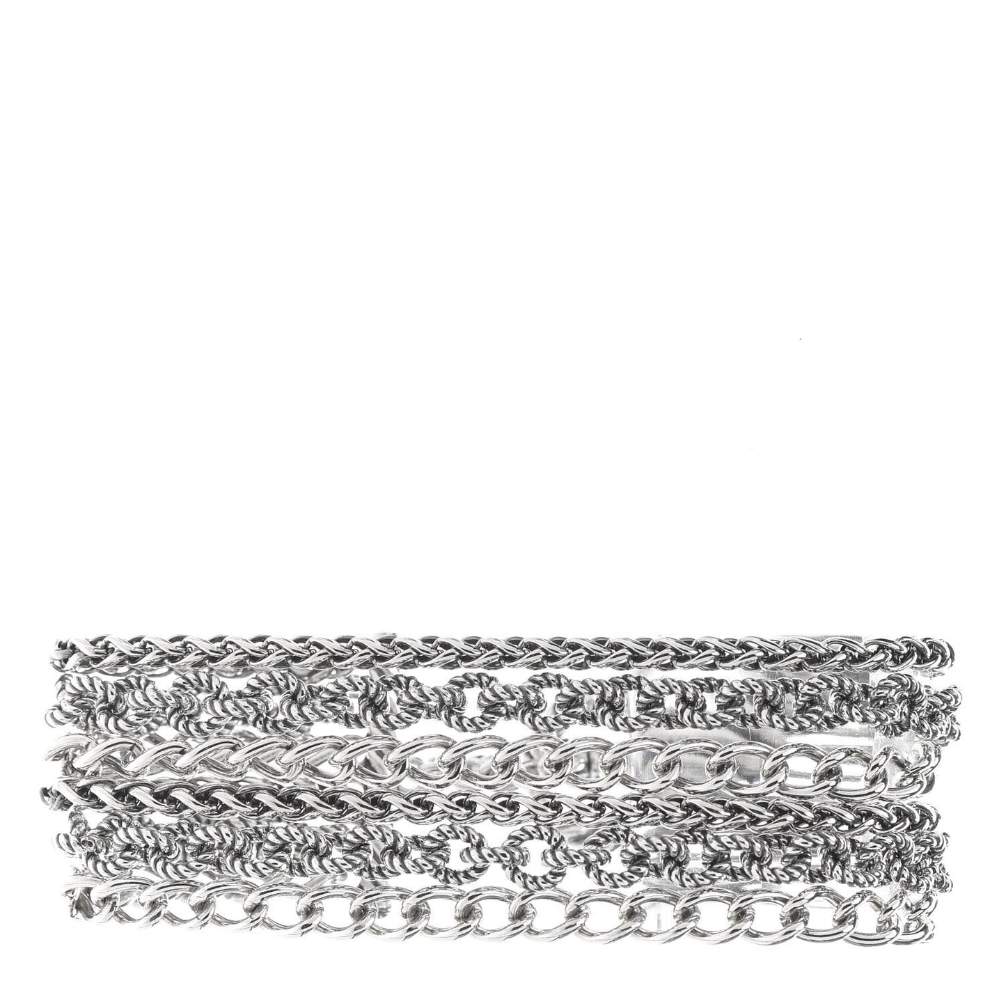 Sterling Silver Multi Chain Toggle Bracelet