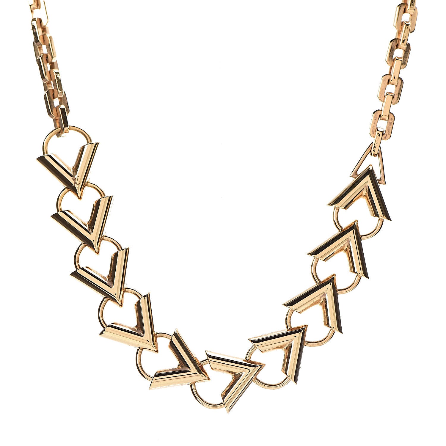 Louis Vuitton LVision Chain Necklace Gold 1 of 4