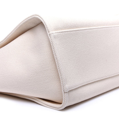 Chanel Canvas Pearl Medium Deauville Tote Ecru Beige 6 of 12