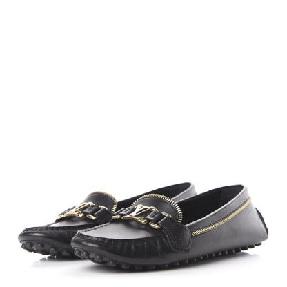 Louis Vuitton Calfskin Zipper Oxford Loafers 40 Black 3 of 12
