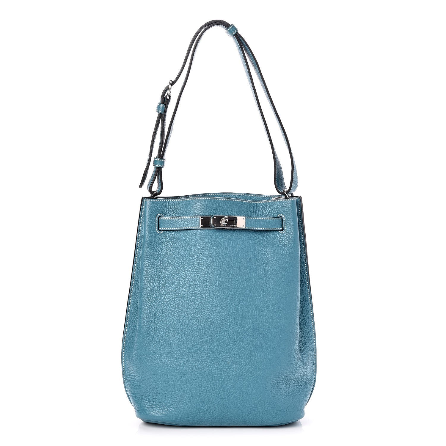 Hermes Taurillon Clemence So Kelly 22 Blue Jean 1 of 7