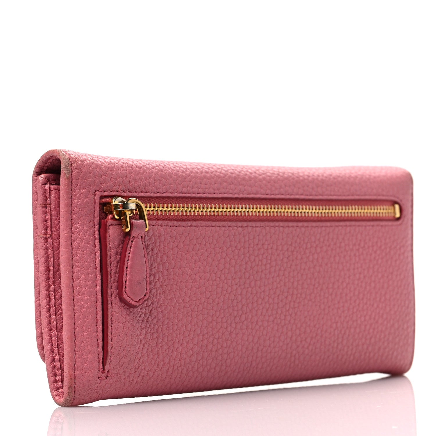 Prada Vitello Phenix Continental Flap Wallet Begonia 3 of 8