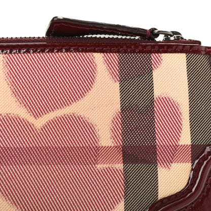 Burberry Nova Check Heart Wristlet Berry Red 10 of 10