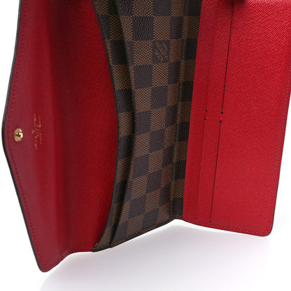 Louis Vuitton Damier Ebene Josephine Wallet Red 6 of 8