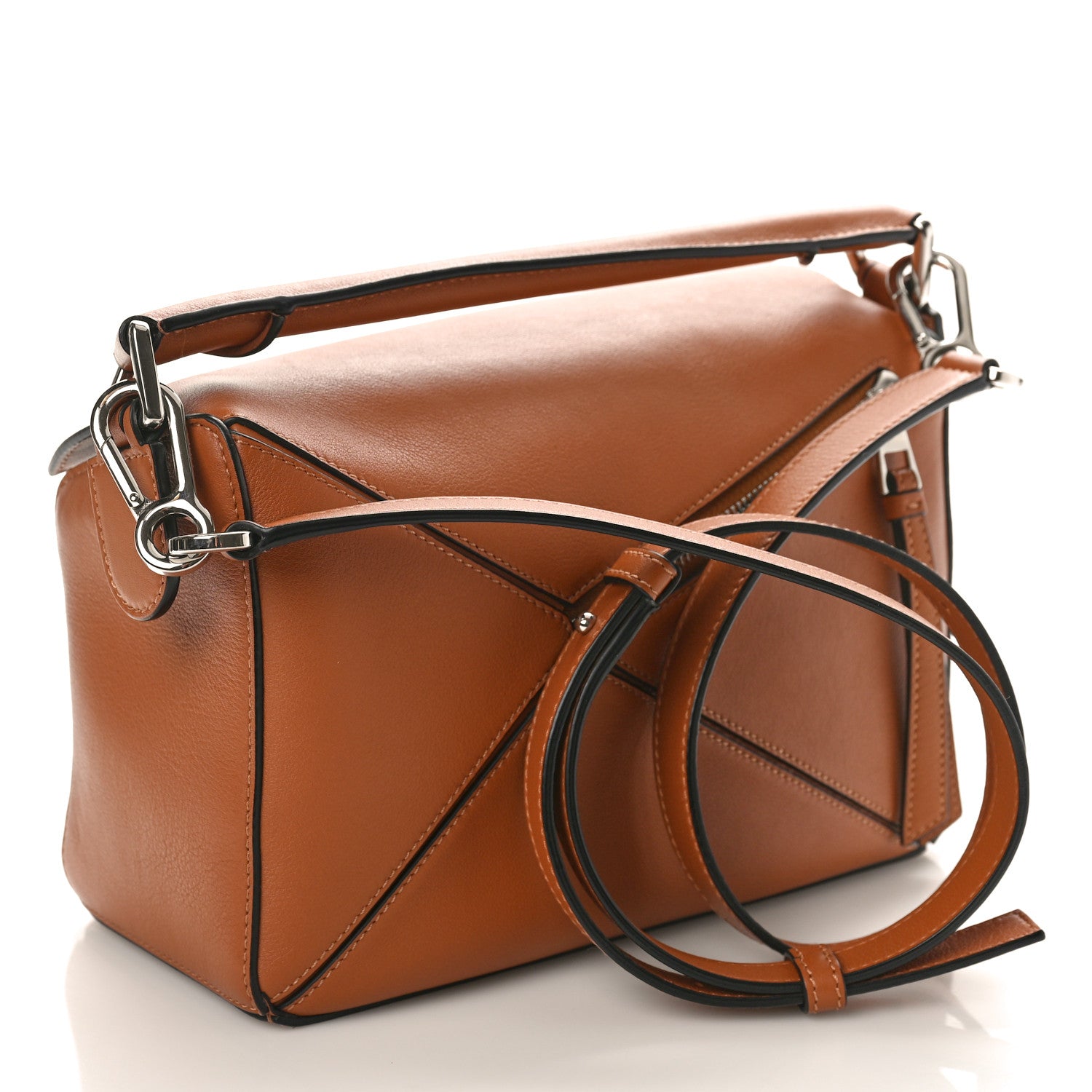 Loewe Calfskin Small Puzzle Bag Tan 3 of 9