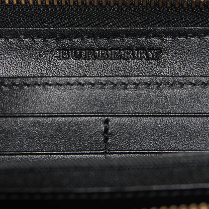 Burberry Patent London Leather Large Zippg Zip Around Wallet Black 7 of 8
