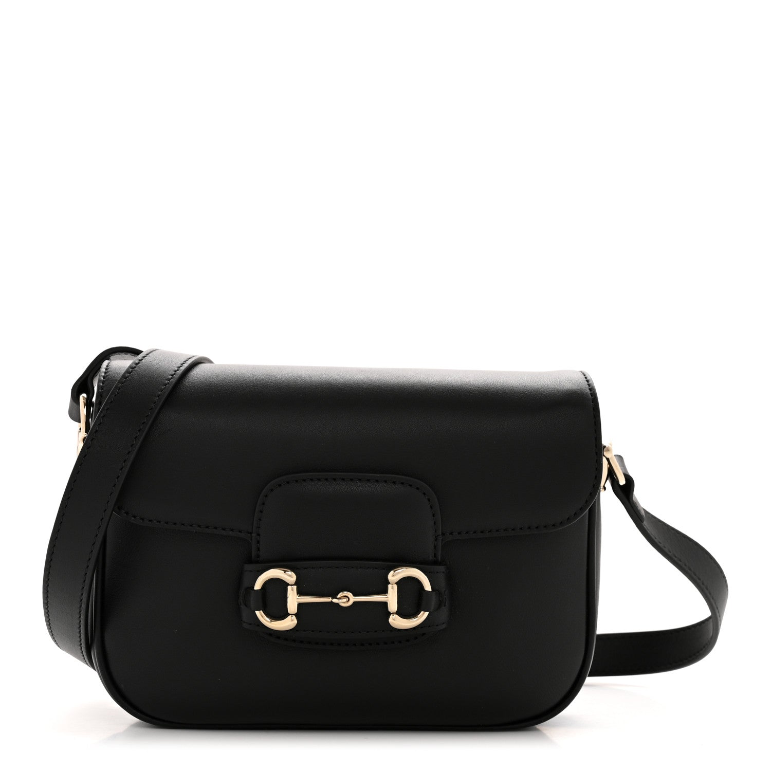Gucci Arabella Calfskin Horsebit 1955 Shoulder Bag Black 1 of 10