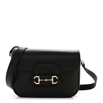 Gucci Arabella Calfskin Horsebit 1955 Shoulder Bag Black 1 of 10