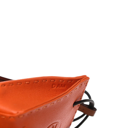 Hermes Milo Lambskin Swift Shopping Bag Charm Feu Gold 4 of 5