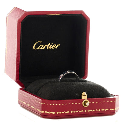 Cartier 18K White Gold Diamond 4mm LOVE Wedding Band Ring 52 6 5 of 5