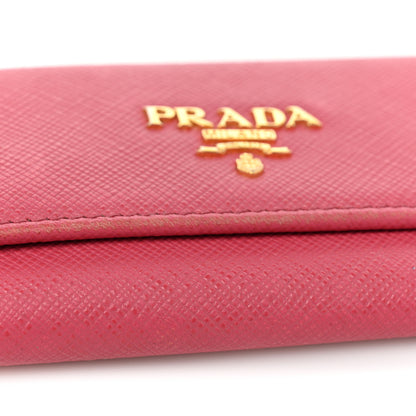 Prada Saffiano Metal 6 Key Holder Ibisco 12 of 14