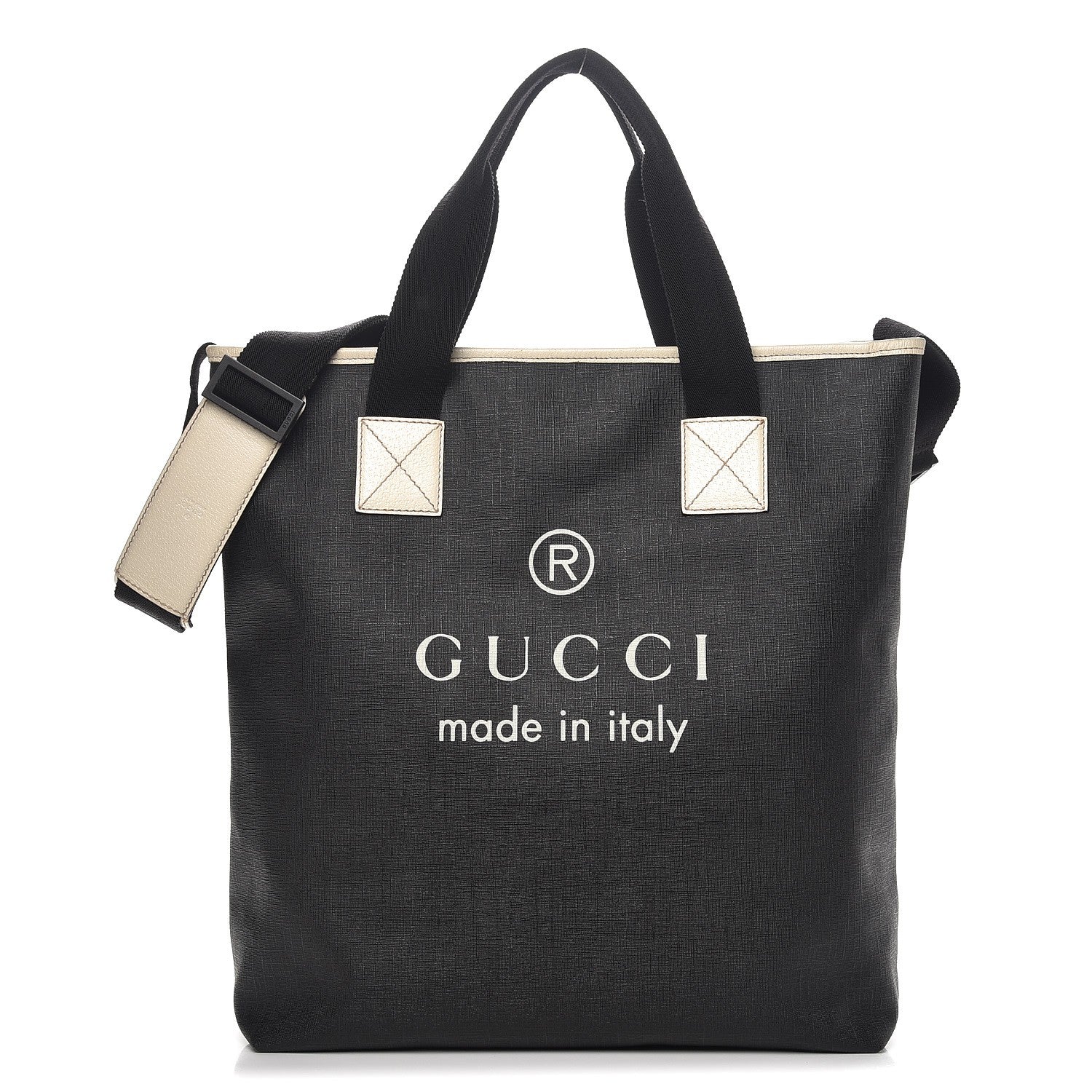 Gucci Coated Canvas Large Logo Tote Black 1 of 11