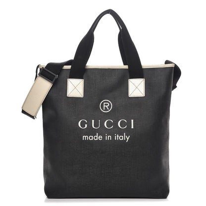 Gucci Coated Canvas Large Logo Tote Black 1 of 11