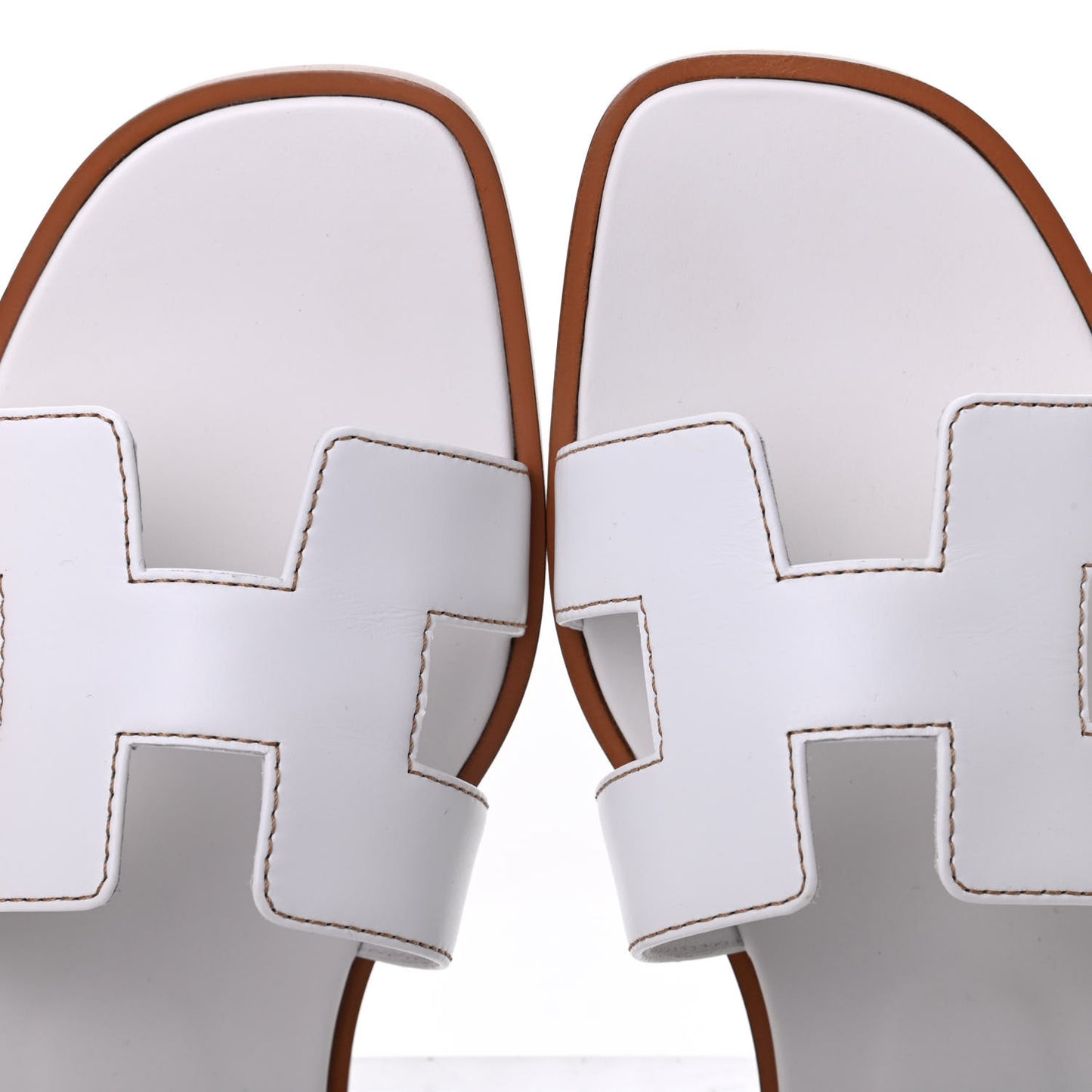 Box Calfskin Oran Sandals 38 White
