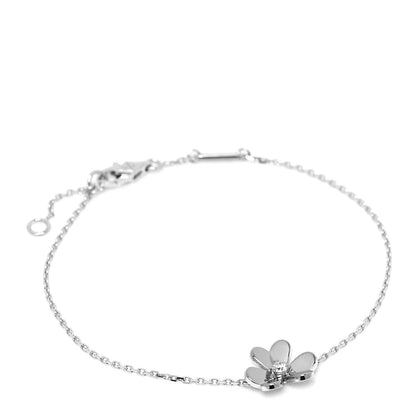 Van Cleef & Arpels 18K White Gold Diamond Mini Frivole Bracelet 1 of 6