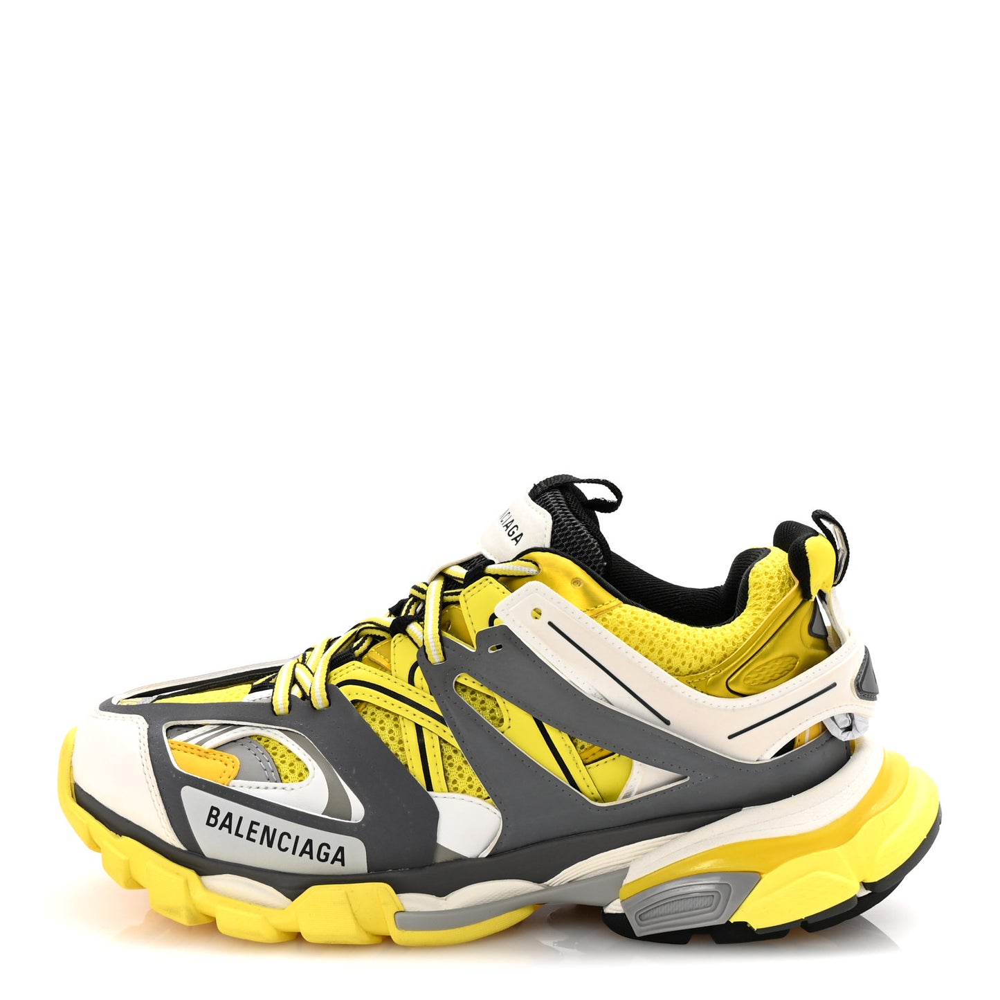 Mesh Nylon Womens Track Sneakers 39 Jaune Black White