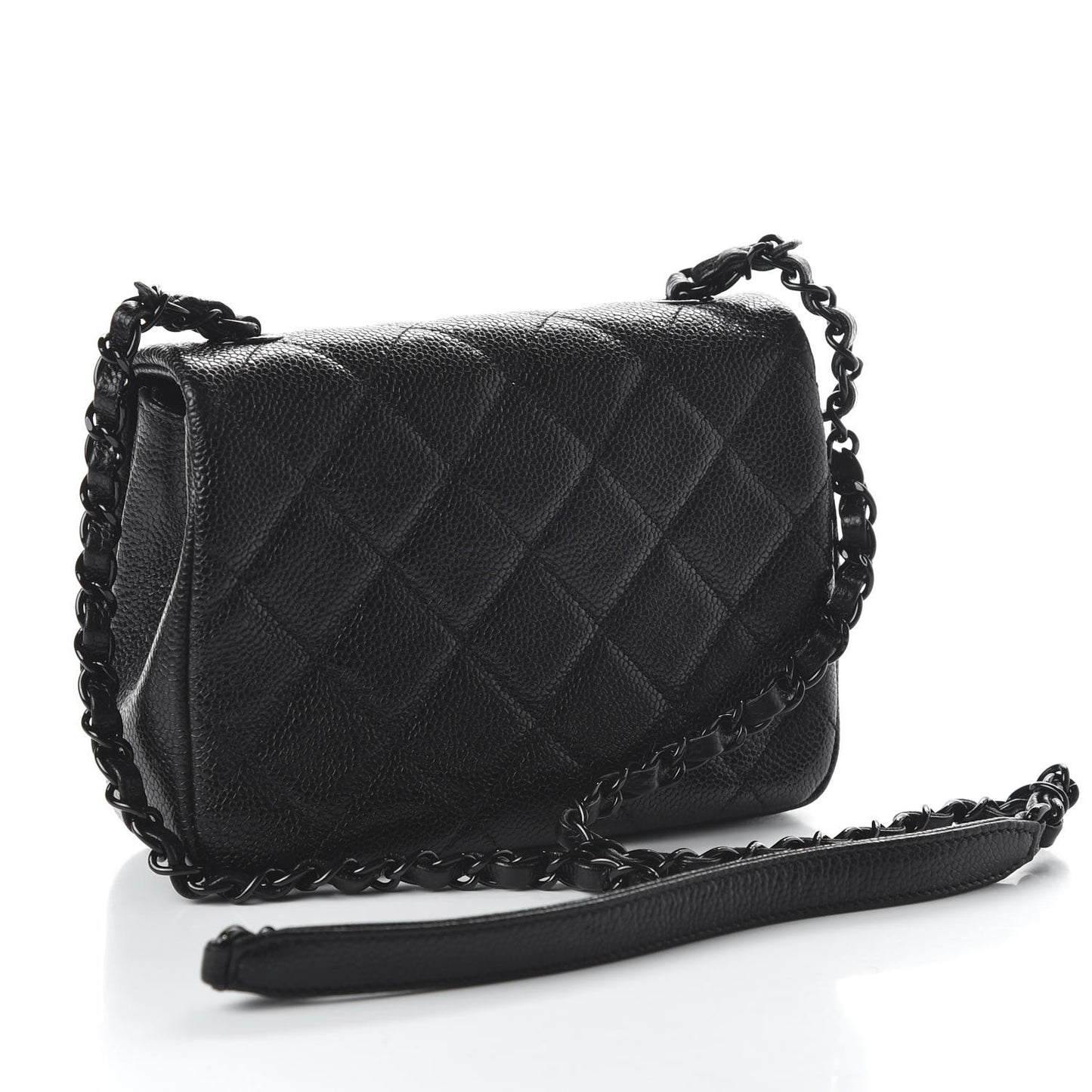 Caviar Quilted Incognito Mini Square Flap Black